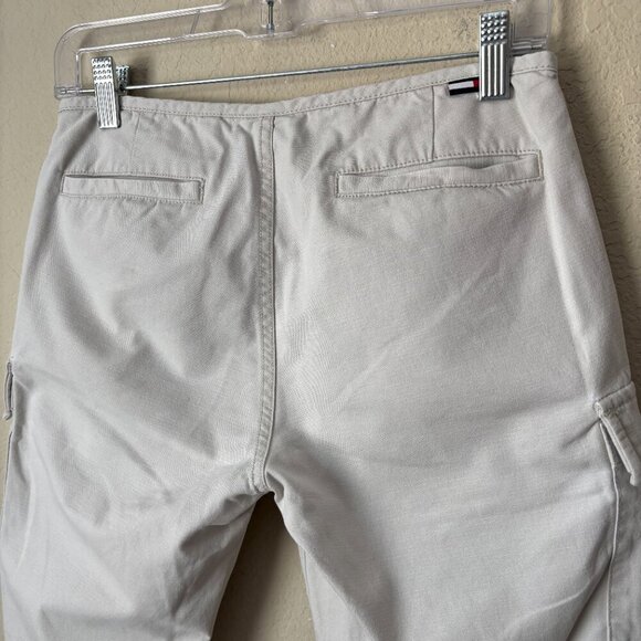 Tommy Hilfiger Vintage 90s Y2K Low Rise Cargo Capri Cropped Khaki Pants - Picture 7 of 9
